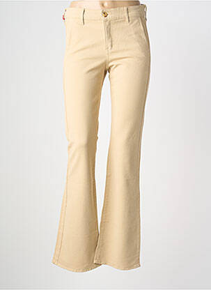 Blugi cu croială evazată elasticitate mărime normală bej HAPPY femme