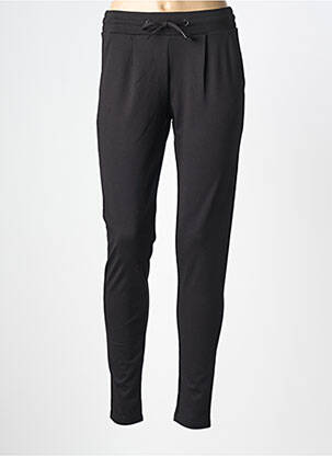 Pantalon slim talie elastică mărime normală negru ICJHI femeie