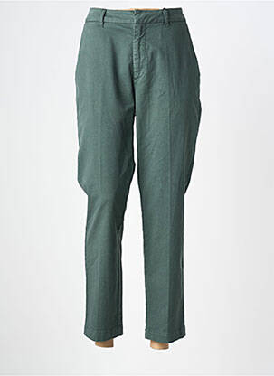Pantalon chino țesătură poplin mărime normală verde LABDIP femeie