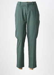 Pantalon chino țesătură poplin mărime normală verde LABDIP femme