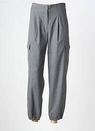 Pantalon cargo talie elastică talie înaltă gri BETTY BARCLAY femme