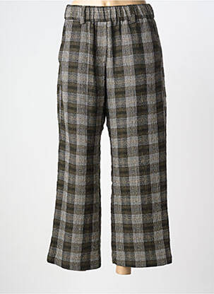 Pantalon larg buzunare mărime normală verde HOD femme