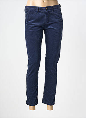 Pantalon chino închidere cu fermoar sub clapetă cu nasturi mărime normală albastru HOD femme