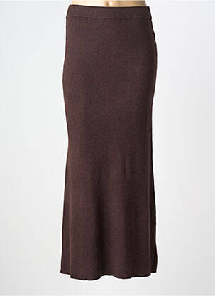 Fustă lungă croială dreaptă maro ARTLOVE femme