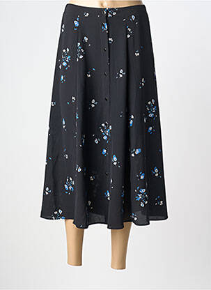 Fustă lungă țesătură crep negru I.CODE (By IKKS) femme