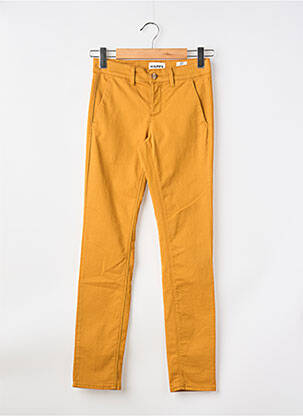 Pantalon chino talie joasă talie joasă galben HAPPY femeie