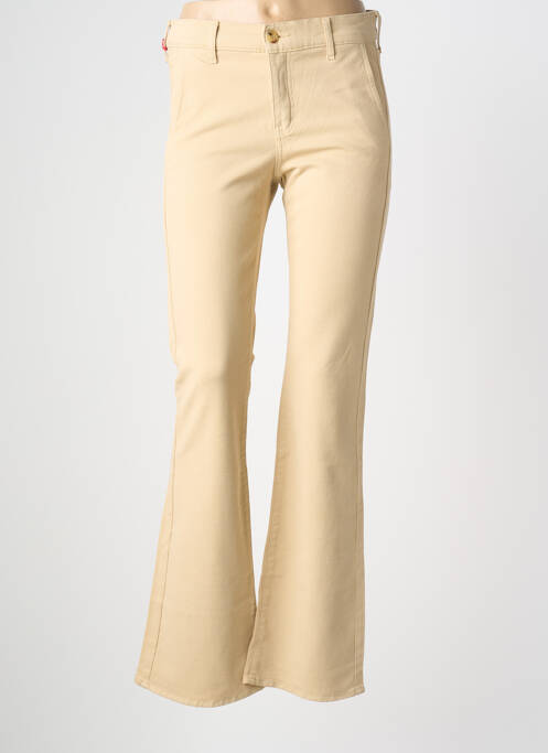 Blugi cu croială evazată elasticitate mărime normală bej HAPPY femme