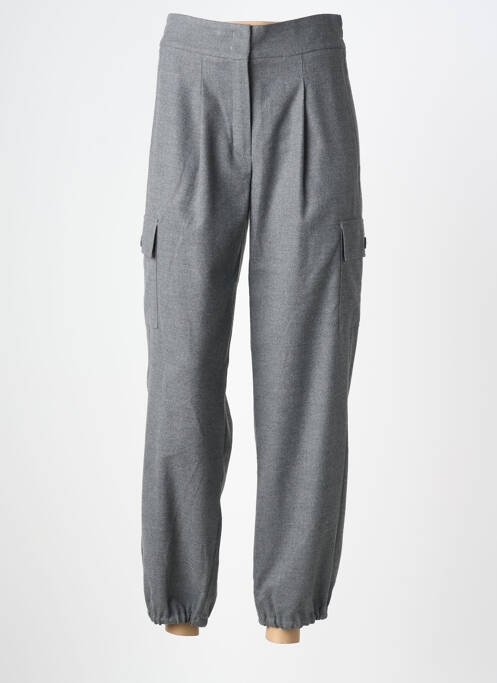 Pantalon cargo talie elastică talie înaltă gri BETTY BARCLAY femme