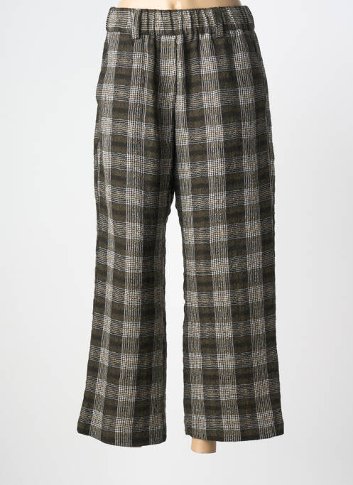 Pantalon larg buzunare mărime normală verde HOD femme