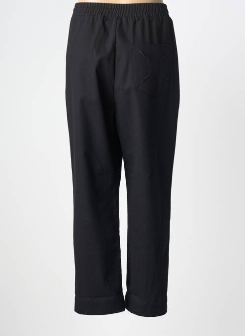 Pantalon drept talie elastică mărime normală negru LAURE + MAX femme