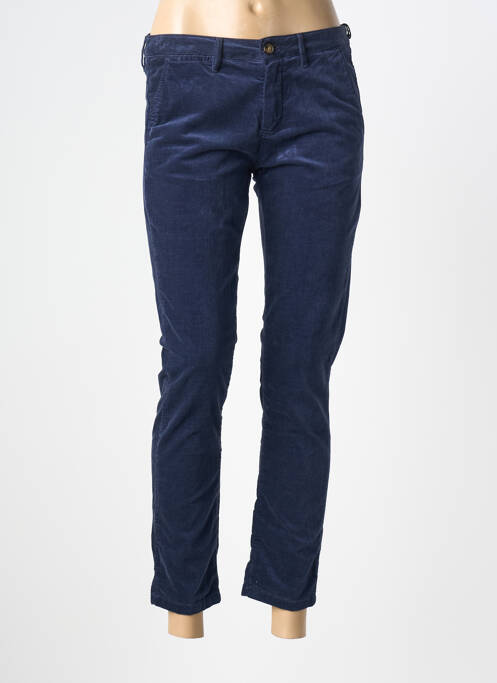 Pantalon chino închidere cu fermoar sub clapetă cu nasturi mărime normală albastru HOD femme