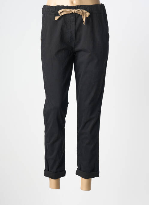 Pantalon 7/8 talie elastică mărime normală negru PAKO LITTO femme