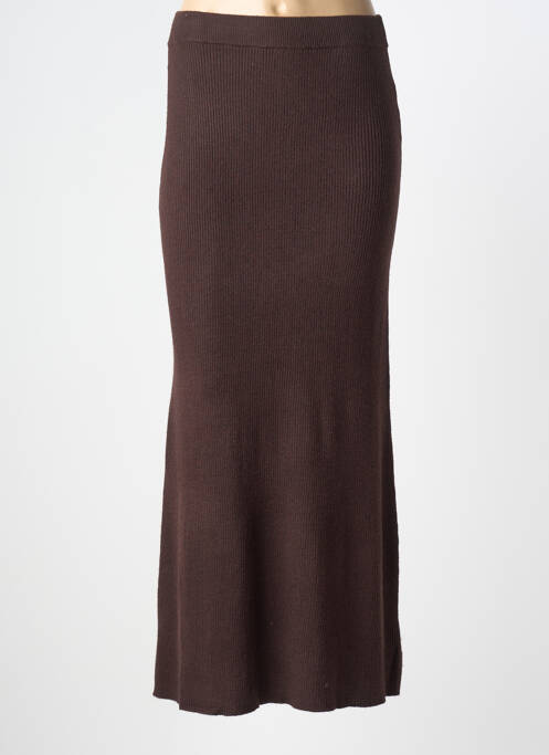 Fustă lungă croială dreaptă maro ARTLOVE femme
