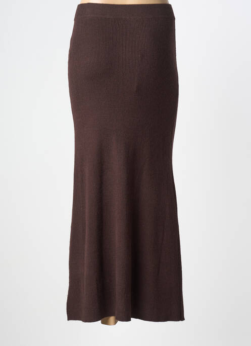 Fustă lungă croială dreaptă maro ARTLOVE femme