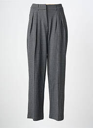Pantalon drept talie cu cleme mărime normală gri ICHI femeie