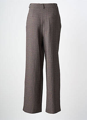 Pantalon drept talie cu cleme mărime normală maro ARTLOVE femeie