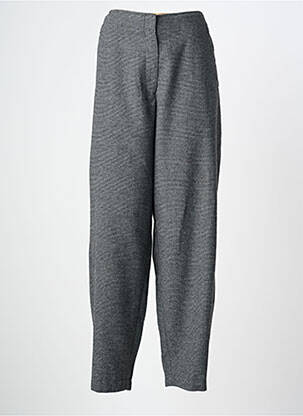 Pantalon drept închidere cu fermoar sub clapetă cu cârlig mărime normală gri ICHI femme