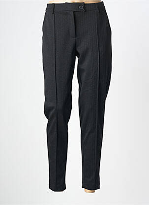 Pantalon chino țesătură poplin mărime normală negru ICHI femeie
