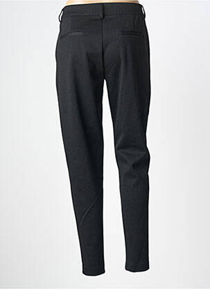 Pantalon chino țesătură poplin mărime normală negru ICHI femeie