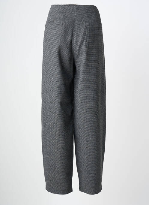 Pantalon drept închidere cu fermoar sub clapetă cu cârlig mărime normală gri ICHI femme