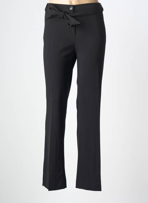 Pantalon drept țesătură crep mărime normală negru SIGNE NATURE femme