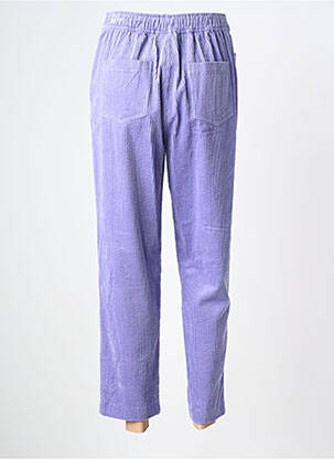 Pantalon drept talie elastică mărime normală violet LAURE + MAX femeie