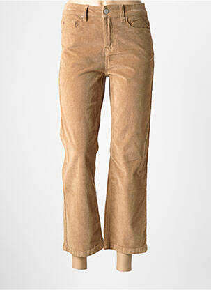 Pantalon 7/8 elasticitate mărime normală maro MKT STUDIO femme