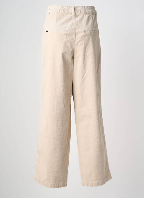 Pantalon larg închidere cu fermoar sub clapetă cu nasturi mărime normală bej STREET ONE femme