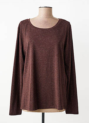 Tricou mâneci lungi mâneci lungi maro ICHI femme