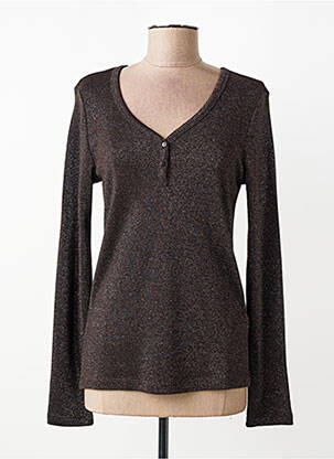 Tricou guler în v mâneci lungi negru STREET ONE femme