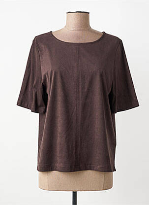 Tricou croială dreaptă mâneci scurte maro STREET ONE femme