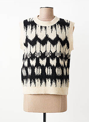 Pulover elasticitate mâneci scurte negru MKT STUDIO femme