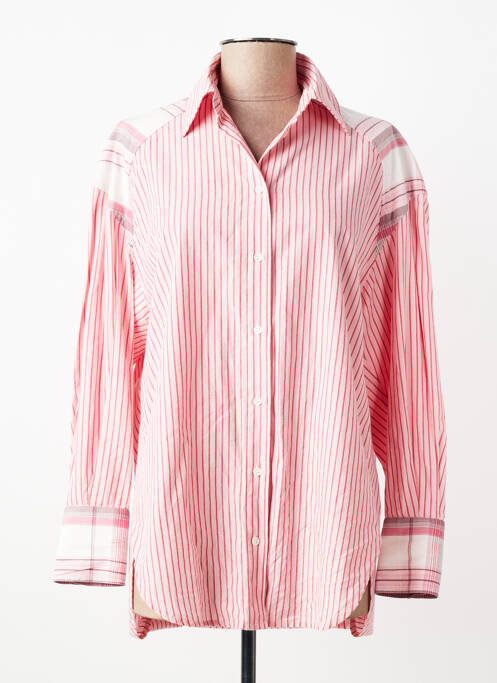 Cămașă croială dreaptă mâneci lungi roz HOD femme