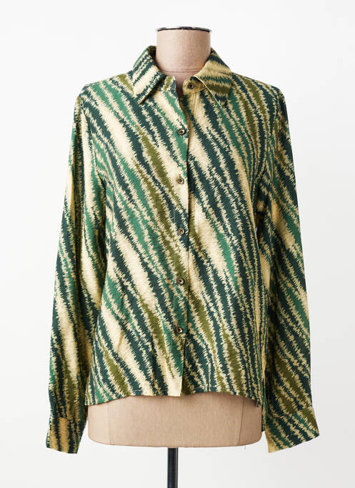 Cămașă imprimeu fantezie mâneci lungi verde PAKO LITTO femme