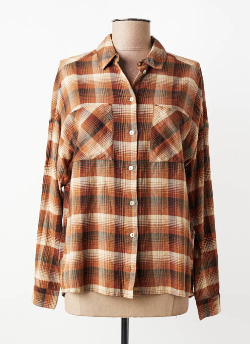 Cămașă croială dreaptă mâneci lungi maro MKT STUDIO femme