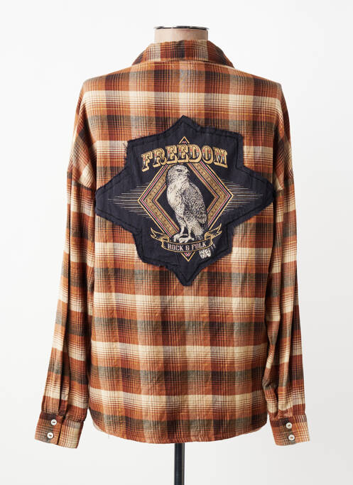 Cămașă croială dreaptă mâneci lungi maro MKT STUDIO femme