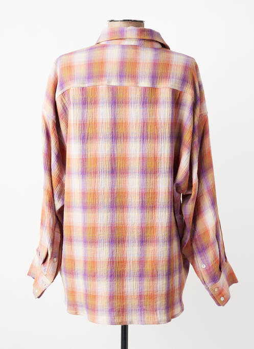 Cămașă țesătură crep mâneci lungi portocaliu HOD femme