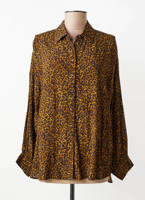 Cămașă croială dreaptă mâneci lungi maro HOD femme