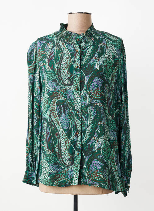 Cămașă țesătură crep mâneci lungi verde GERARD DAREL femme