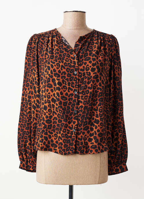 Cămașă țesătură crep mâneci lungi maro LA FEE MARABOUTEE femme