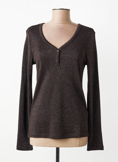 Tricou guler în v mâneci lungi negru STREET ONE femme