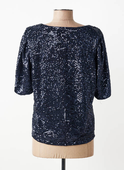 Top elasticitate mâneci scurte albastru ICHI femme