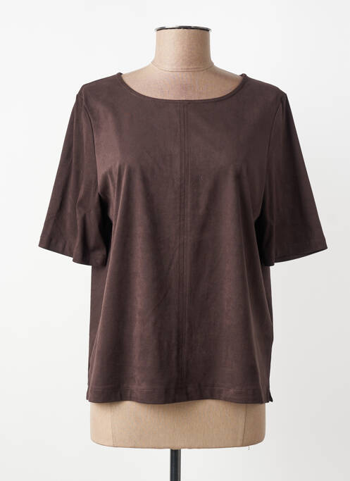 Tricou croială dreaptă mâneci scurte maro STREET ONE femme