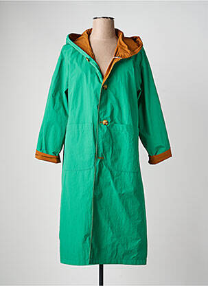 Impermeabil mâneci lungi cu glugă verde NICE THINGS femme