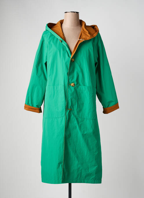 Impermeabil mâneci lungi cu glugă verde NICE THINGS femme