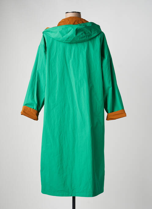 Impermeabil mâneci lungi cu glugă verde NICE THINGS femme
