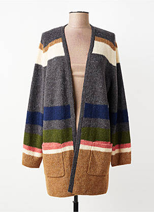 Vestă cu mâneci lungi tricotaj din plasă gri WHITE STUFF femme