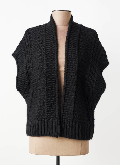 Vestă cu mâneci scurte tricotaj din plasă negru PAKO LITTO femme