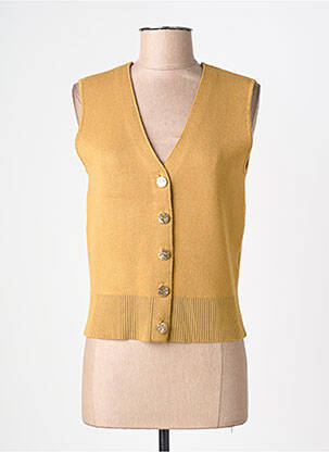Vestă fără mâneci închidere cu nasturi pe față galben VILA femme