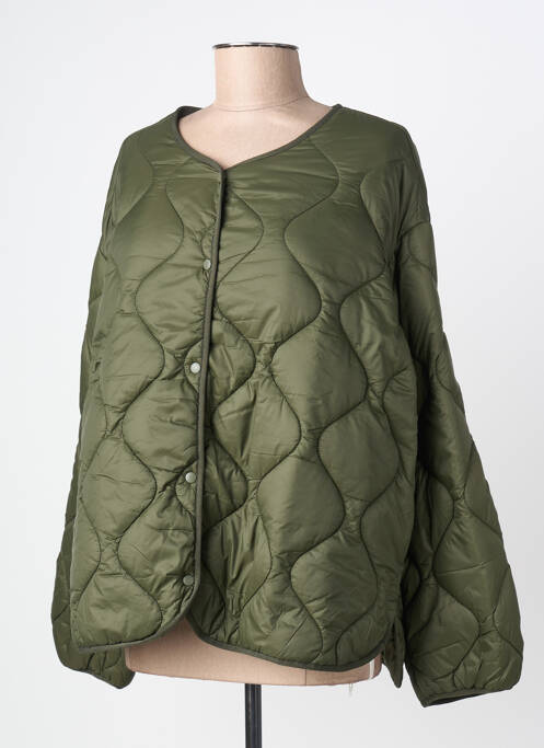 Geacă matlasată mâneci lungi fără glugă verde VILA femme